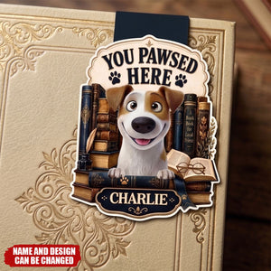 Custom Magnetic Bookmark - Personalized Bookish Gifts For Book Lovers, Bookworms, Dog Dad