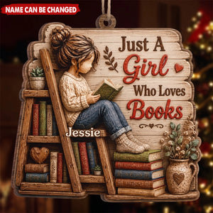 Custom Wood Ornament - Personalized Christmas Bookish Gifts For Book Lovers, Bookworms, Readers - Living Between The Pages