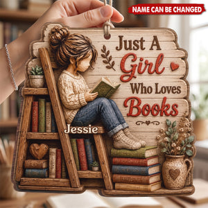 Custom Wood Ornament - Personalized Christmas Bookish Gifts For Book Lovers, Bookworms, Readers - Living Between The Pages