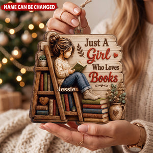 Custom Wood Ornament - Personalized Christmas Bookish Gifts For Book Lovers, Bookworms, Readers - Living Between The Pages