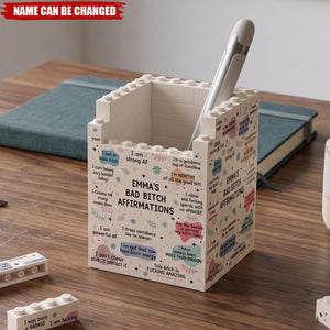 Bad B*tch Affirmations Gifts For Her, Coworkers, Friends - Personalized Pen Holder