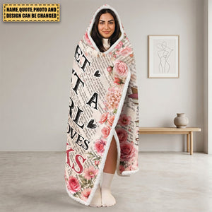 Reading Blanket, Portrait Photo, Watercolor Style - Personalized Blanket