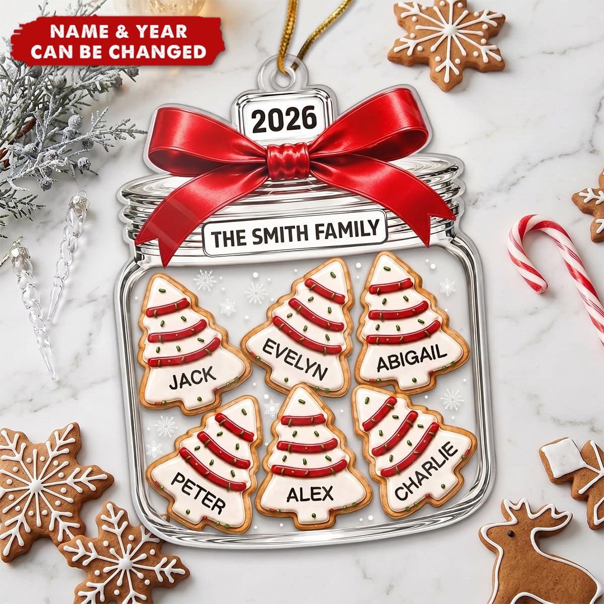 Custom Acrylic Ornament - Personalized Christmas Birthday Gifts For Mom, Dad, Brother, Sister - Sweet Holiday Traditions