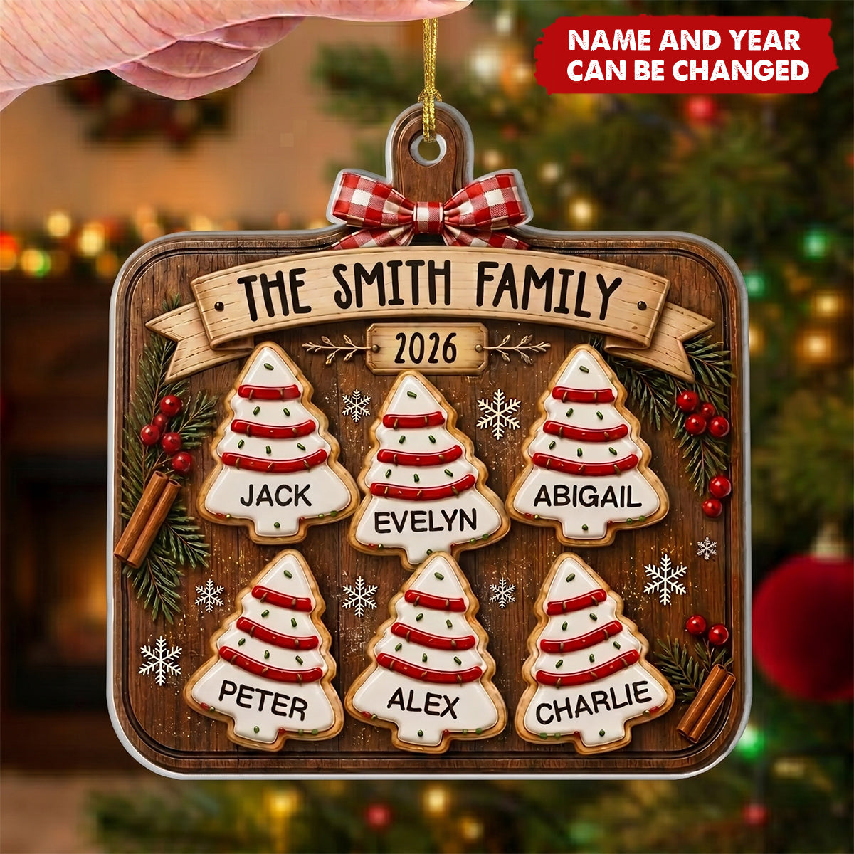 Custom Acrylic Ornament - Personalized Christmas Birthday Gifts For Mom, Dad, Brother, Sister - Baked With Love