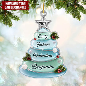 Custom Acrylic Ornament - Personalized Christmas Birthday Gifts For Mom, Dad, Brother, Sister - Salty Air Loving Family Together