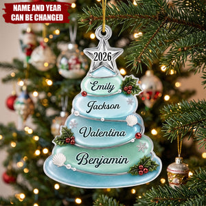 Custom Acrylic Ornament - Personalized Christmas Birthday Gifts For Mom, Dad, Brother, Sister - Salty Air Loving Family Together