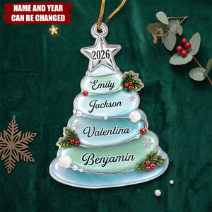 Custom Acrylic Ornament - Personalized Christmas Birthday Gifts For Mom, Dad, Brother, Sister - Salty Air Loving Family Together