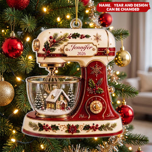 Custom Acrylic Ornament - Personalized Christmas Birthday Gifts For Baking Lovers, Bakers, Wife, Daughter, Besties, Sisters, Granddaughter, Grandma, Mom, Yourself - Made With Love
