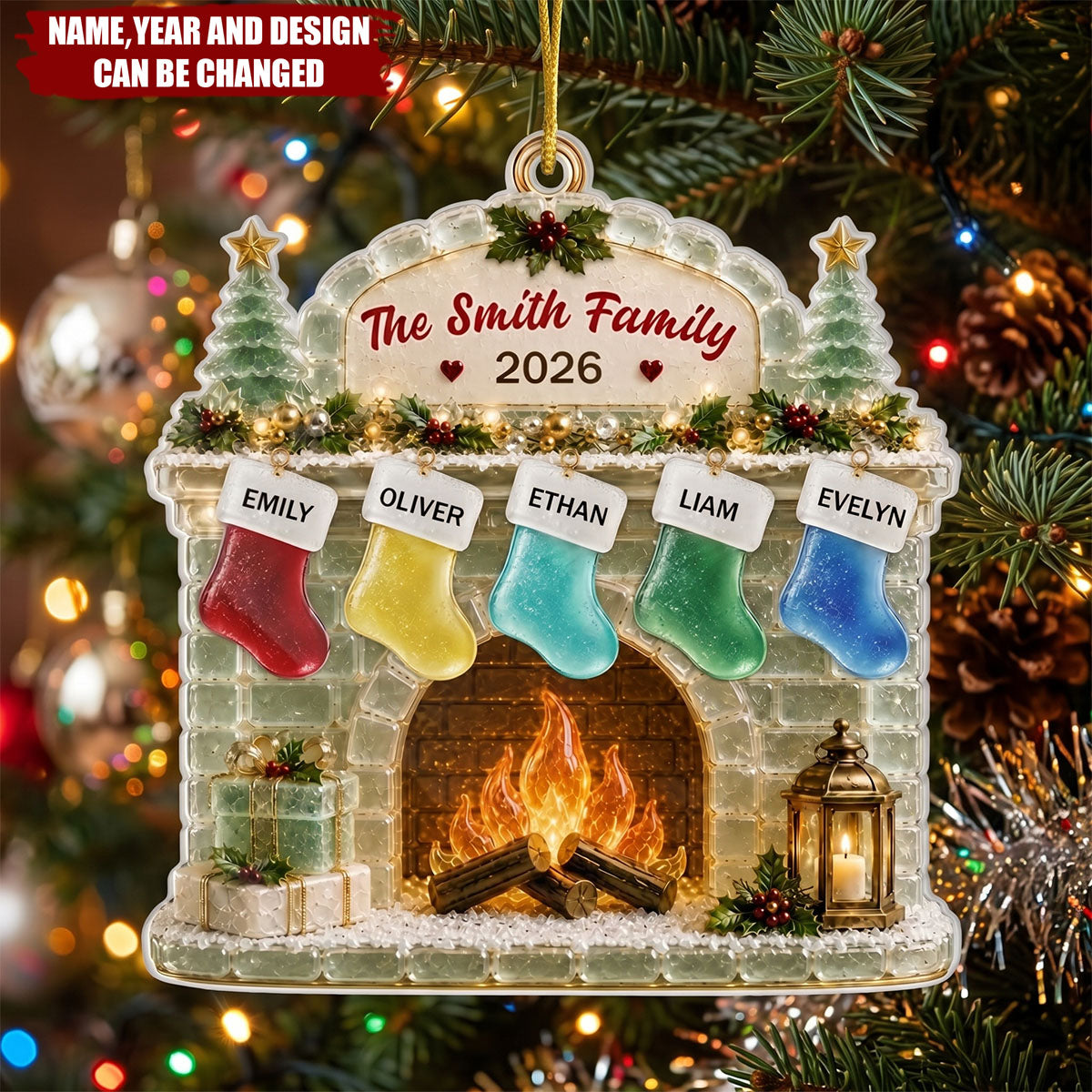 Custom Acrylic Ornament - Personalized Christmas Birthday Gifts For Mom, Dad, Brother, Sister - Walking In Christmas Spirit
