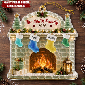 Custom Acrylic Ornament - Personalized Christmas Birthday Gifts For Mom, Dad, Brother, Sister - Walking In Christmas Spirit