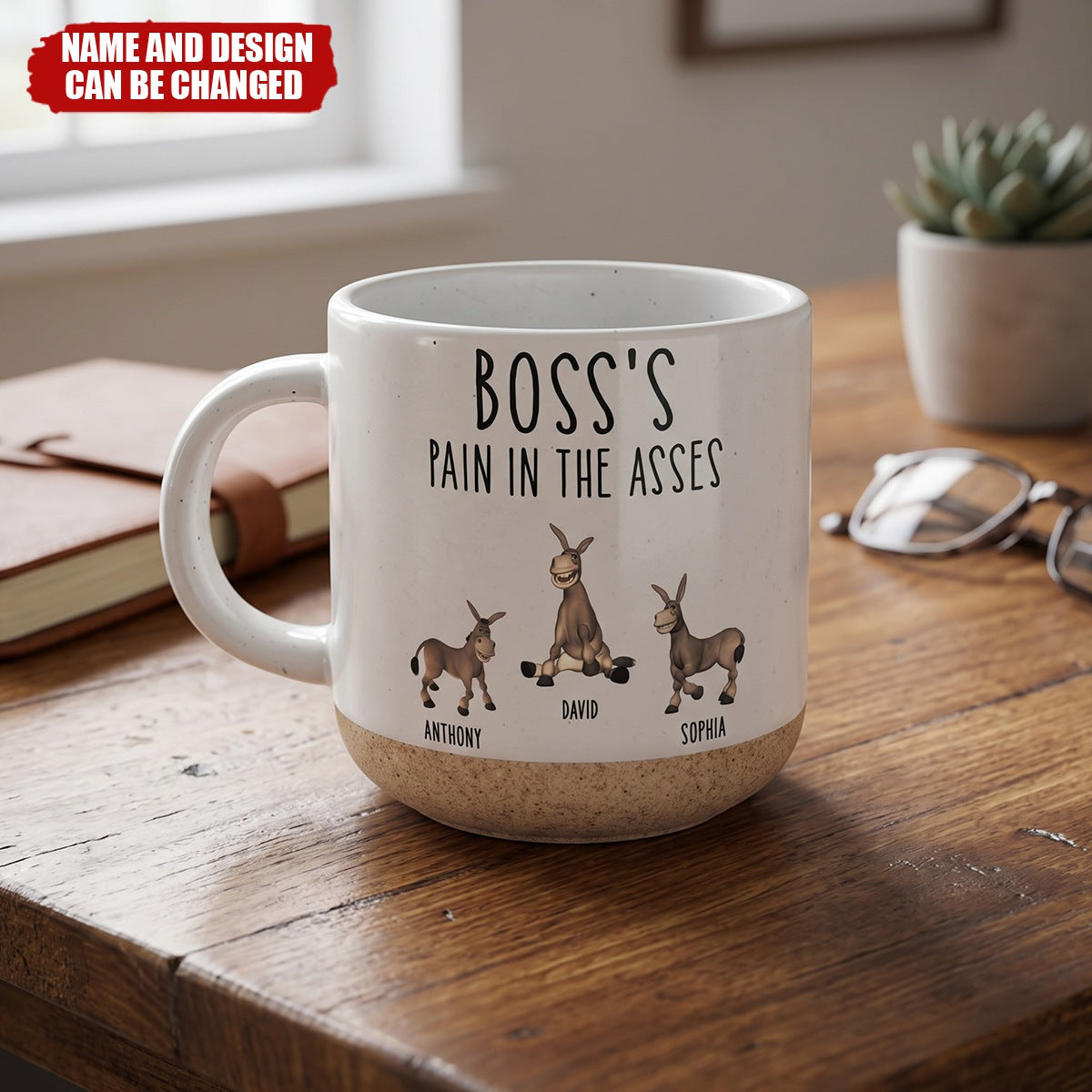 Boss's Pain In The Asses, Custom Title - Gifts For Coworker - Personalized Mug