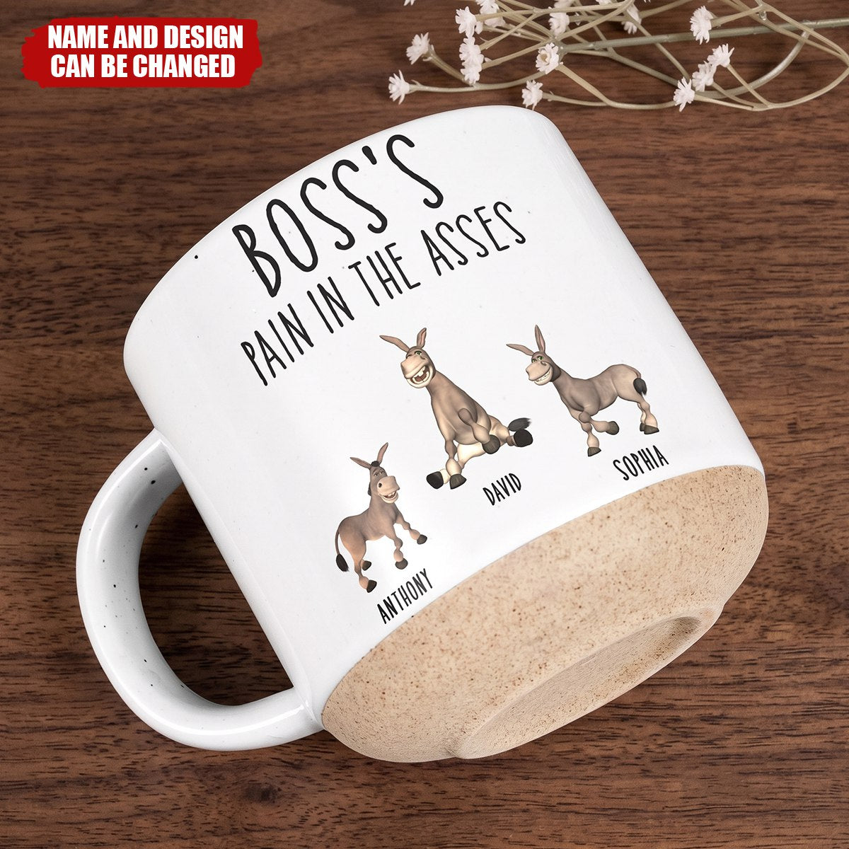Boss's Pain In The Asses, Custom Title - Gifts For Coworker - Personalized Mug