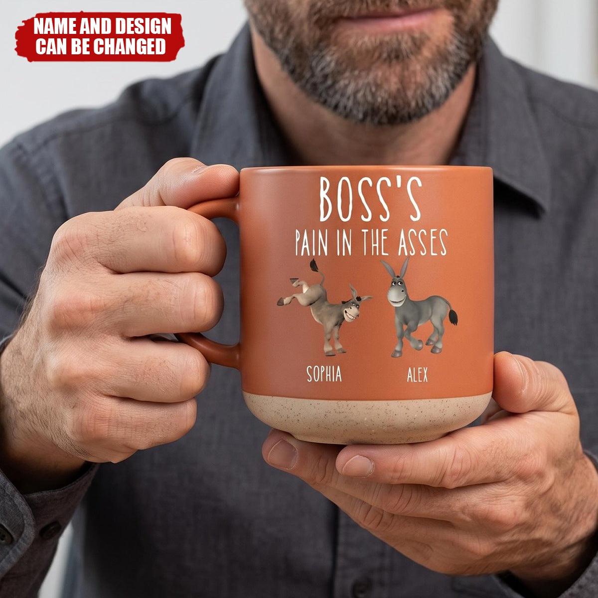 Boss's Pain In The Asses, Custom Title - Gifts For Coworker - Personalized Mug