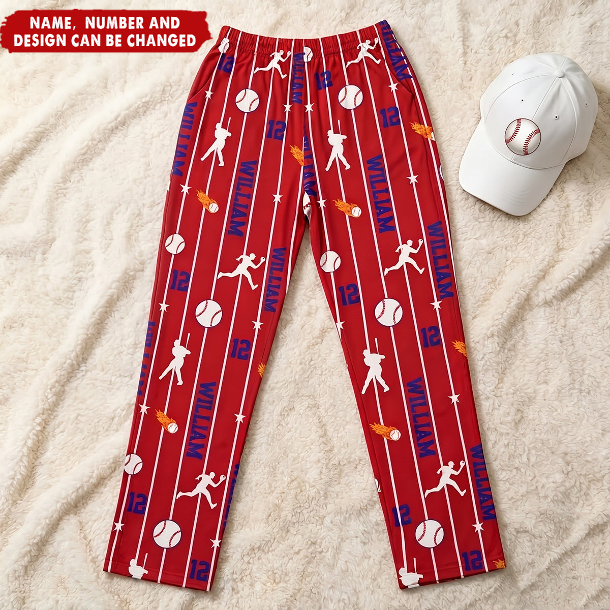 Custom Name & Number For Baseball, Softball, Soccer, Football, Basketball, Hockey Lover - Personalized Lounge Pants