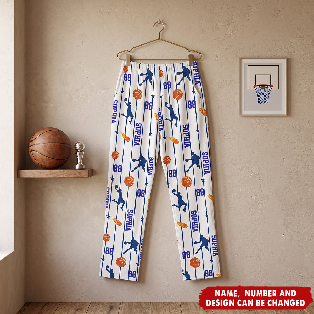Custom Name & Number For Baseball, Softball, Soccer, Football, Basketball, Hockey Lover - Personalized Lounge Pants
