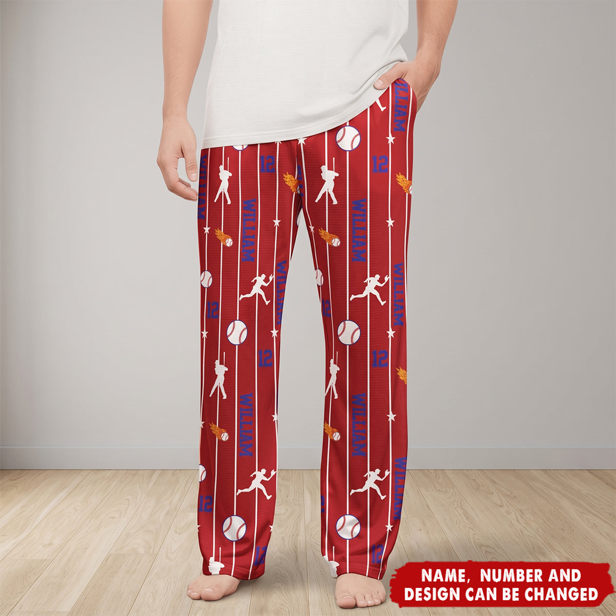 Custom Name & Number For Baseball, Softball, Soccer, Football, Basketball, Hockey Lover - Personalized Lounge Pants