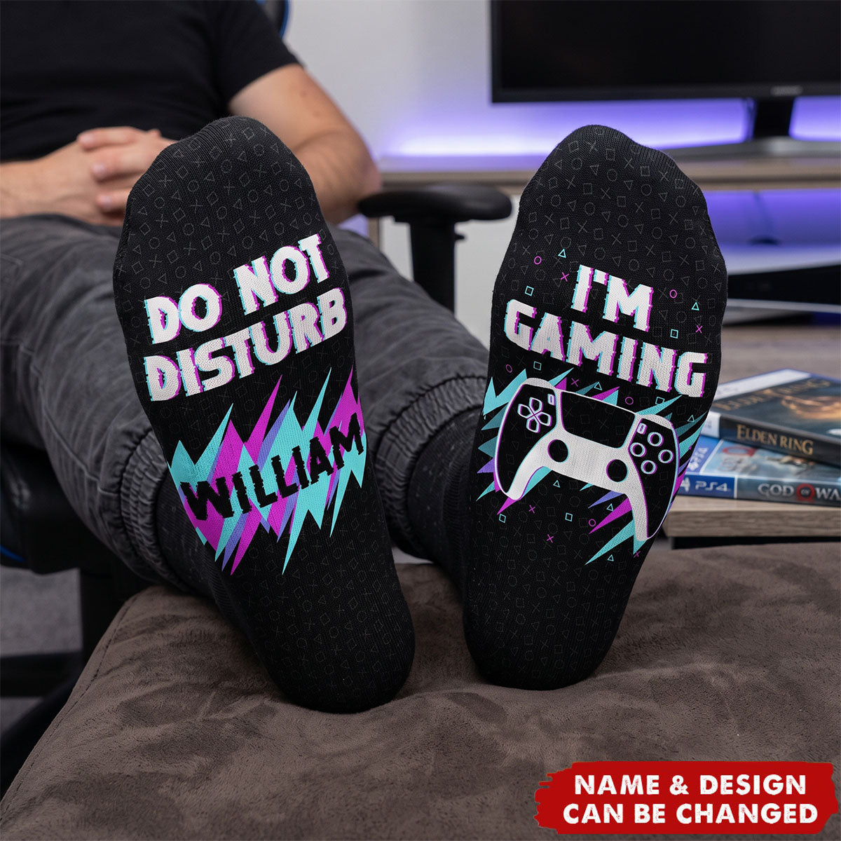 I'm Gaming Do Not Disturb - Personalized Crew Socks