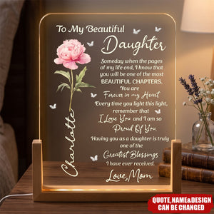 To My Daughter From Mom, Dad - Sentimental Gift, Keepsake Gift - Personalized Night Light