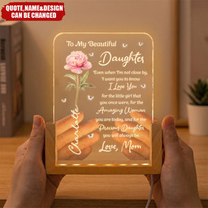 To My Daughter From Mom, Dad - Sentimental Gift, Keepsake Gift - Personalized Night Light
