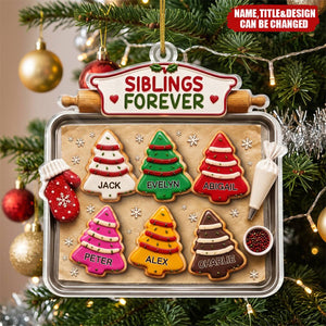 Custom Acrylic Ornament - Personalized Christmas Birthday Gifts For Mom, Dad, Brother, Sister - Baking Memories Together