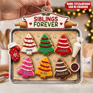 Custom Acrylic Ornament - Personalized Christmas Birthday Gifts For Mom, Dad, Brother, Sister - Baking Memories Together