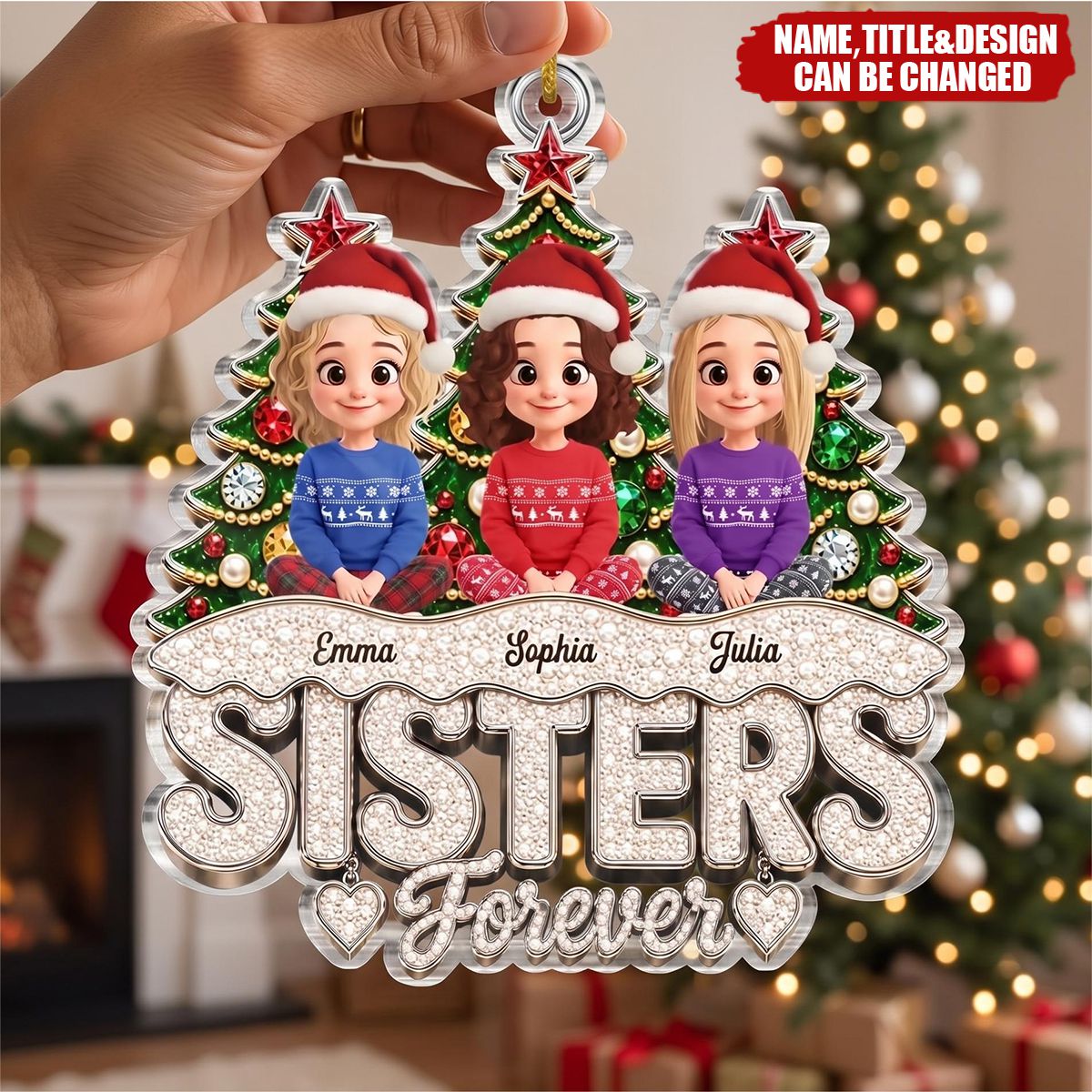 Custom Acrylic Ornament - Personalized Christmas Birthday Gifts For Family, Friends- Merry Times Together, Always
