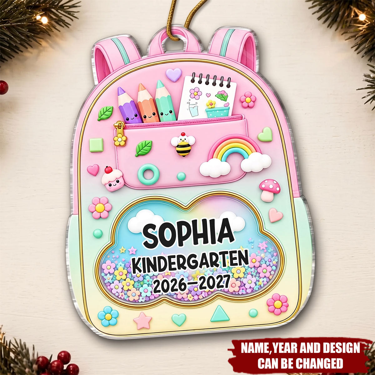 Custom Acrylic Ornament - Personalized Christmas Birthday Gifts For Kids - Learning With So Much Fun
