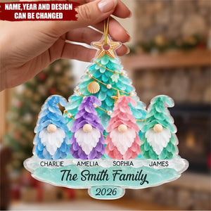 Custom Acrylic Ornament - Personalized Christmas Birthday Gifts For Family - Holiday Magic By The Sea