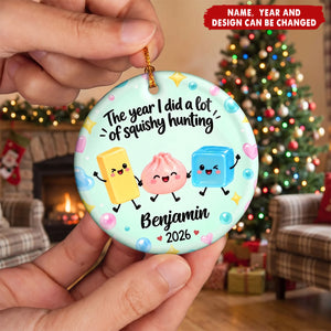Custom Squishy Ceramic Ornament - Personalized Christmas Birthday Gifts For Kids - Squishy Little Holiday Joy