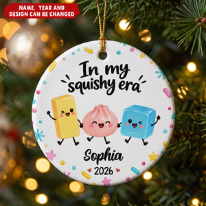 Custom Squishy Ceramic Ornament - Personalized Christmas Birthday Gifts For Kids - Squishy Little Holiday Joy