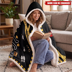 This Is My True Crime Watching Blanket - Personalized Wearable Hooded Blanket