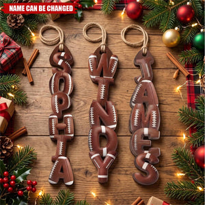 Custom Letter Wooden Ornament - Personalized Christmas Birthday Gifts For Mom, Dad, Brother, Sister, Sports Lovers
