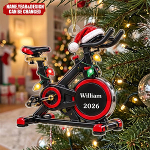 Custom Name Gym Christmas Gifts for Fitness Lovers - Personalized Acrylic Ornament