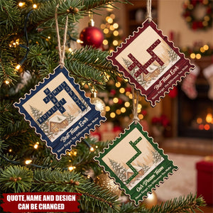 Best Team Ever Postage Stamp - Personalized Custom Postage Stamp Wooden Ornament