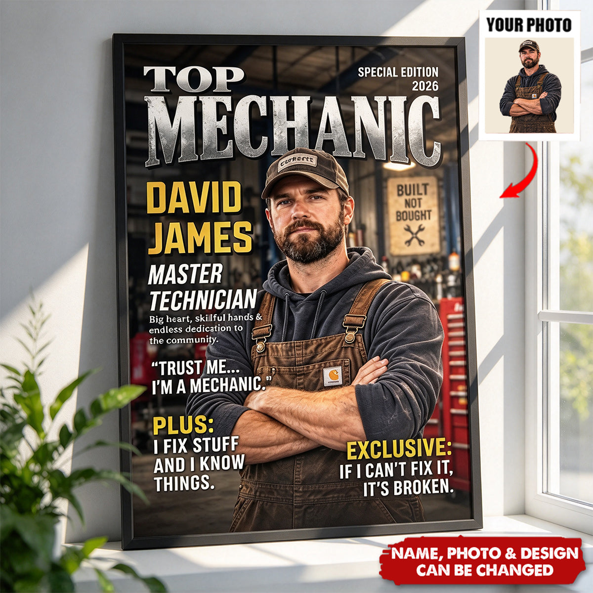 Custom Photo Top Mechanic Gifts - Personalized Poster