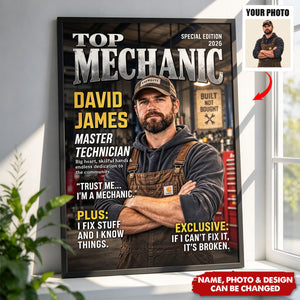 Custom Photo Top Mechanic Gifts - Personalized Poster