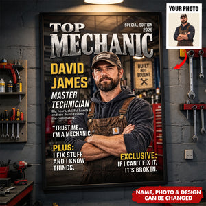 Custom Photo Top Mechanic Gifts - Personalized Poster