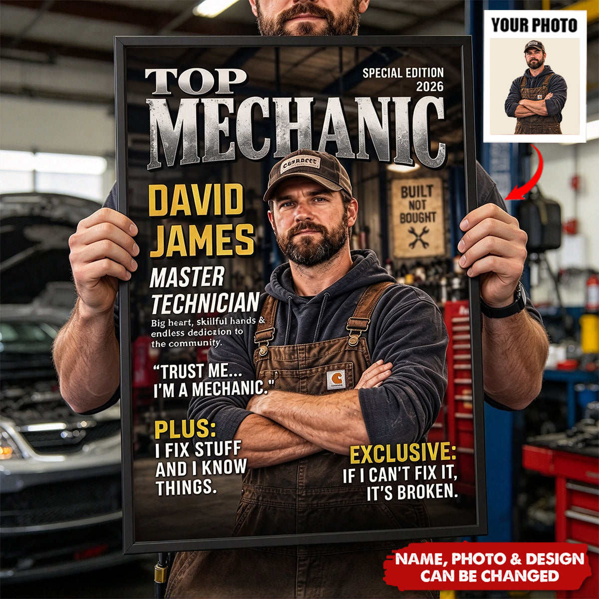 Custom Photo Top Mechanic Gifts - Personalized Poster