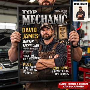 Custom Photo Top Mechanic Gifts - Personalized Poster