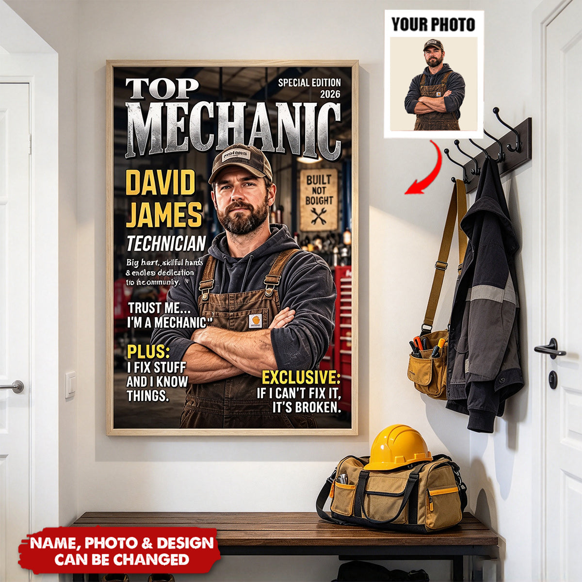 Custom Photo Top Mechanic Gifts - Personalized Poster