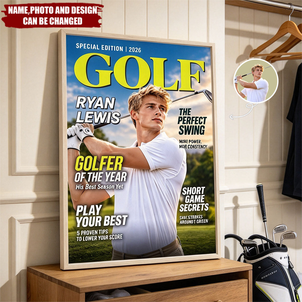 Custom Photo Golf Golfer of the Year Decor - Personalized Poster