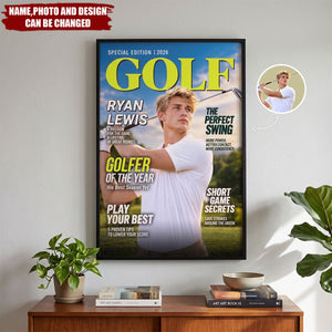 Custom Photo Golf Golfer of the Year Decor - Personalized Poster