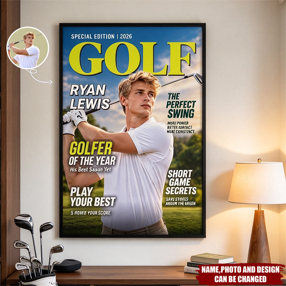 Custom Photo Golf Golfer of the Year Decor - Personalized Poster