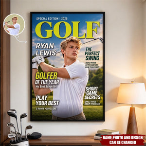 Custom Photo Golf Golfer of the Year Decor - Personalized Poster