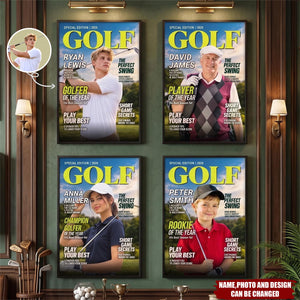 Custom Photo Golf Golfer of the Year Decor - Personalized Poster