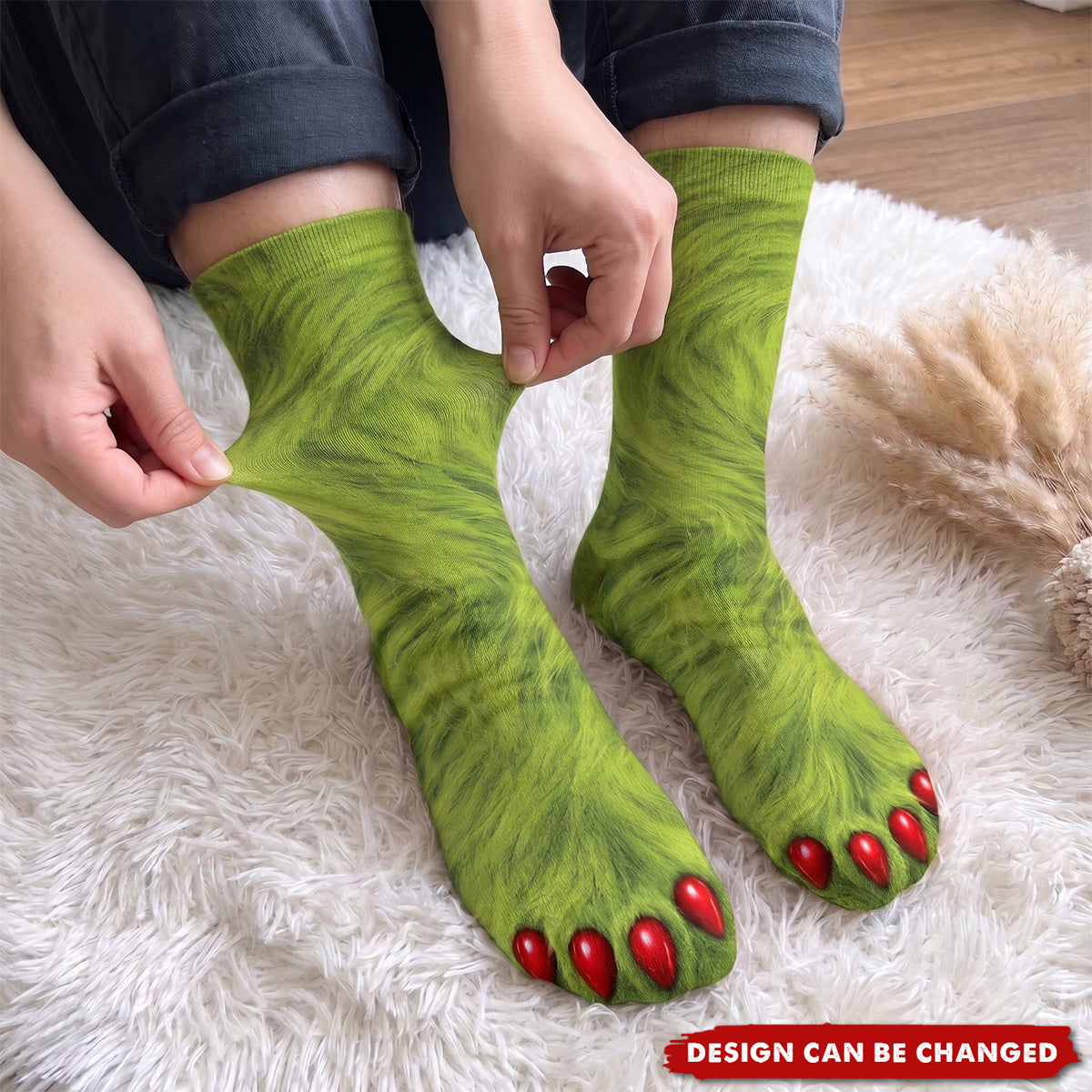 Funny Christmas Gag Gift For Friends Siblings Family - Personalized Christmas Character Feet Socks