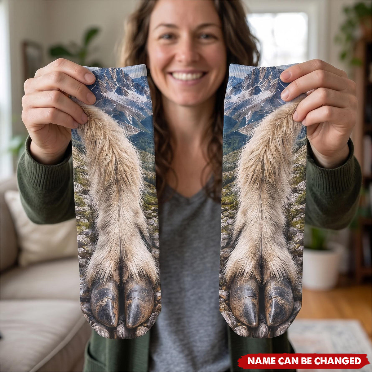 Funny Gag Gifts For Coworkers, Family, Dad - Hiking, Camping Lovers - Personalized Socks