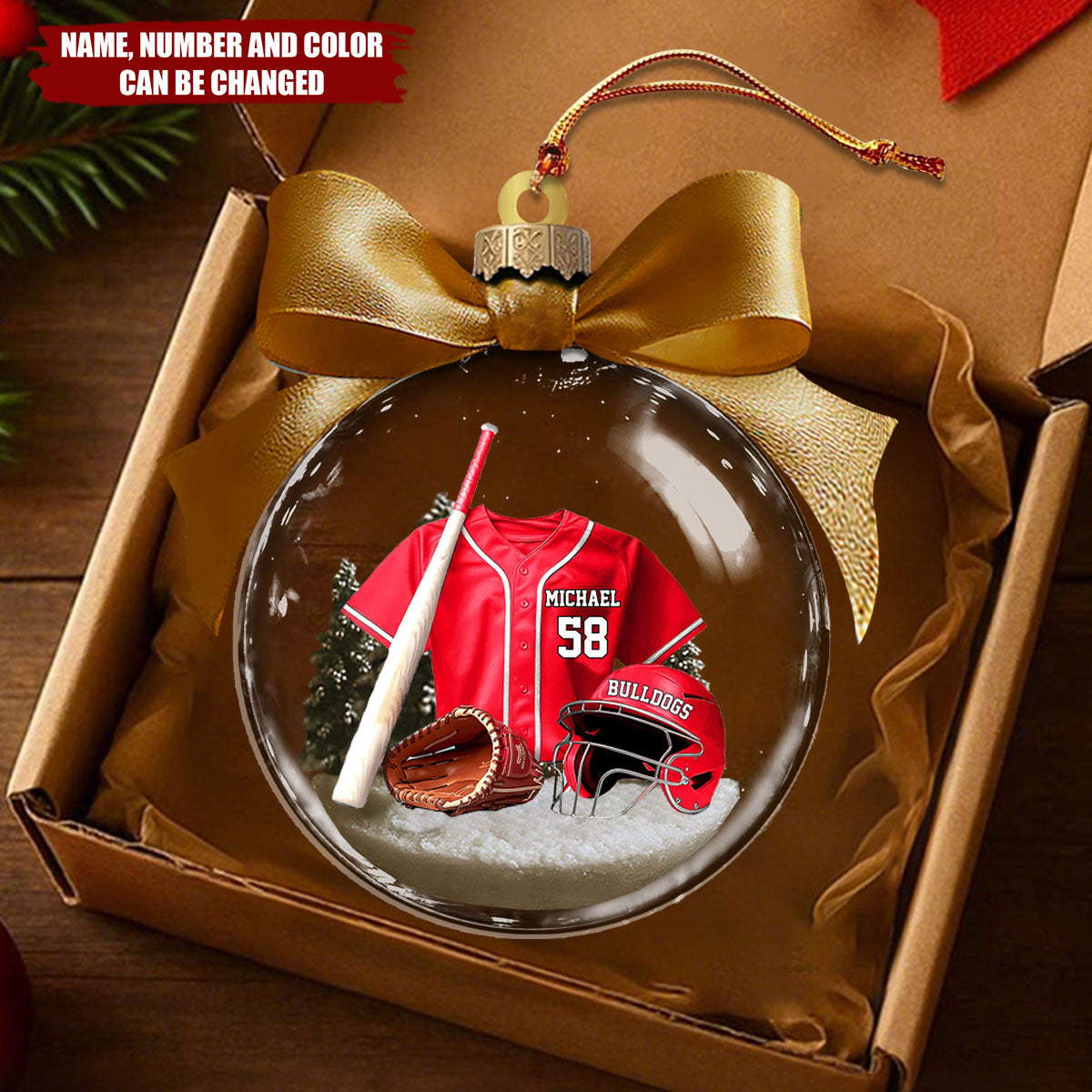 Baseball Uniform - Personalized Christmas Acrylic Ornament