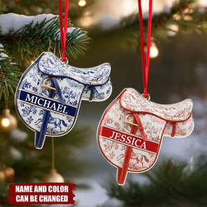 Equestrian Saddle - Personalized Christmas Acrylic Ornament