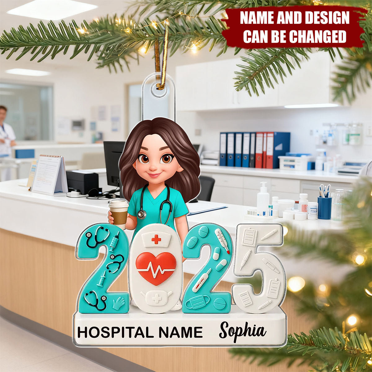 2025 Nurse - Personalized Christmas Acrylic Ornament